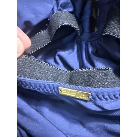 Helen Jon Swimsuit Size Small Navy Blue Halter Buckle Detail One piece NWOT - Picture 7 of 7